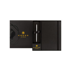 Cross Click™ Chrome Ballpoint Pen & A5 Hardcover Notebook Gift Set